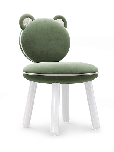Chaise enfant Ours duveteux vert