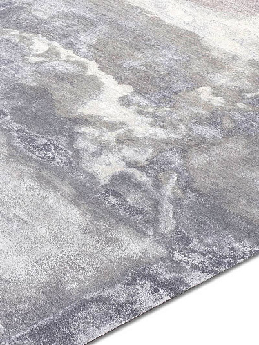 Tapis de luxe fait main Clouds gris clair
