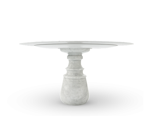 Obsidian ronde Estremoz eettafel
