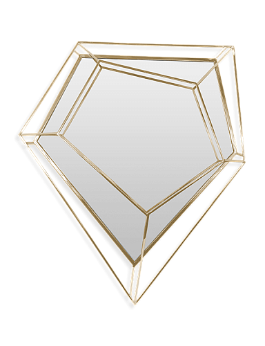 Petit miroir mural Lustre