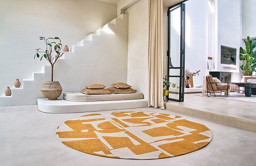 String rond vloerkleed
