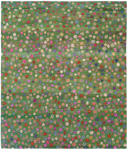 Tapis Little Flowers vert