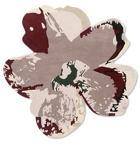 Magnolia bordeaux vloerkleed