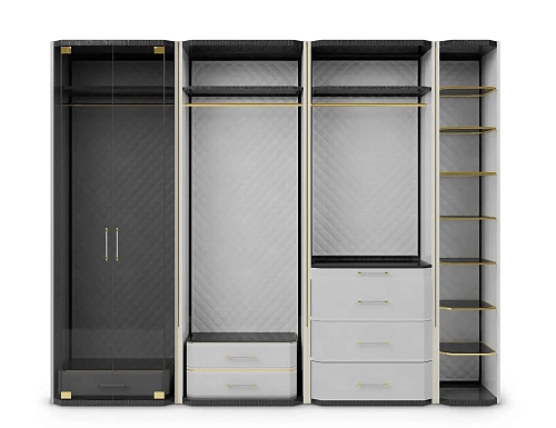Armoire-penderie Cadence grise