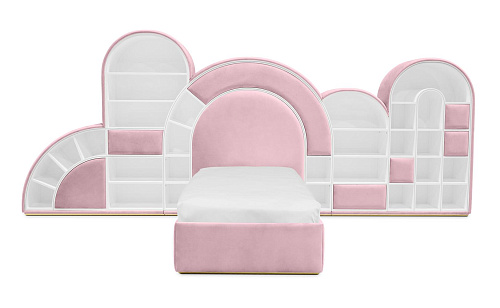 Kauwgom marshmallow roze bed