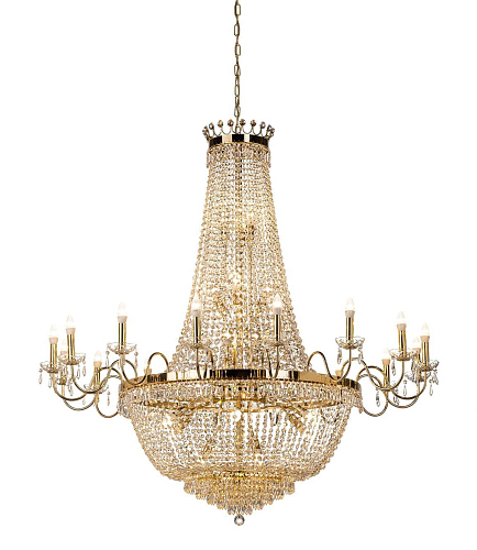 Lustre en cristal finition or doux