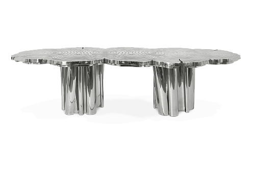 Ambachtelijke inox stalen eettafel