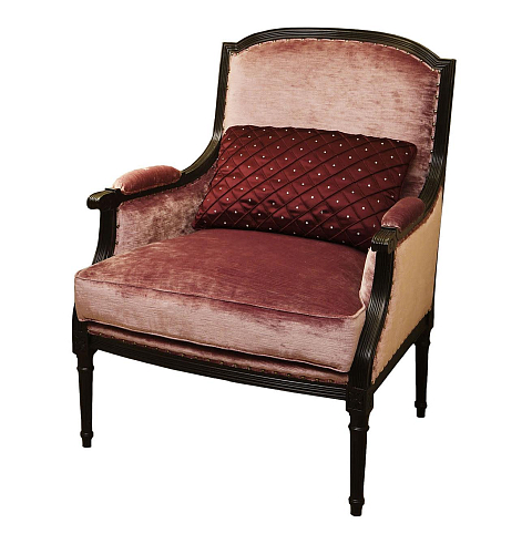 Classical fauteuil in bordeauxrood fluweel