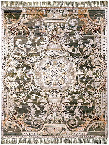 Azerbaijan silver luxe handgeknoopt vloerkleed