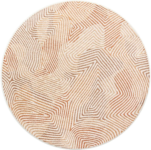 Yellow Hippy rond vloerkleed
