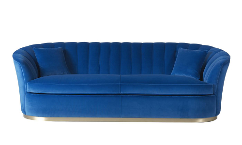 Miller blauwe 3-zitsbank