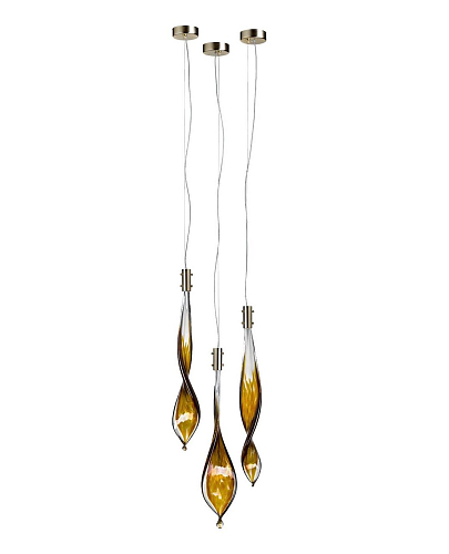 Murano Leaves hanglamp met 3 lichtpunten