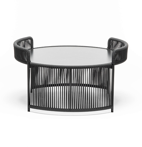 Table basse d'extérieur ronde Altana Anthracite
