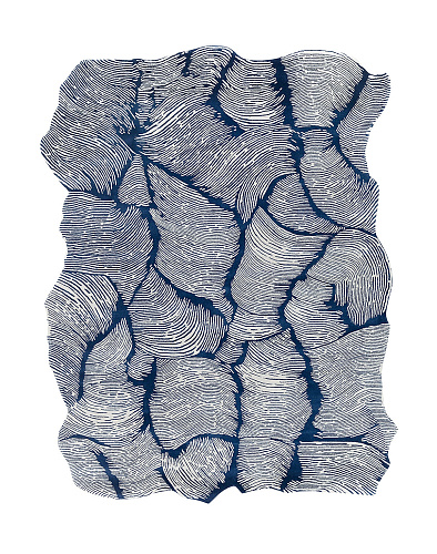 Tapis design bleu