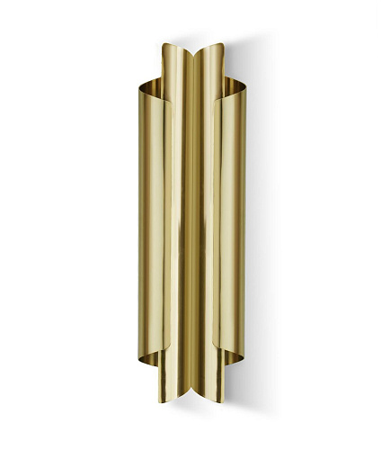 Applique murale double en laiton vieilli
