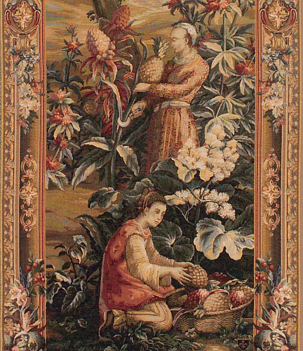 Tapisserie murale La récolte d’ananas – porte droite