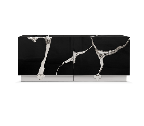 Fissure zilver en zwart dressoir