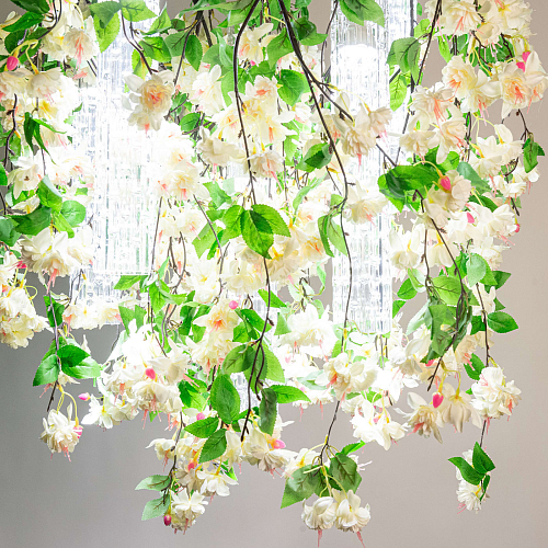 Grand lustre White Cascade
