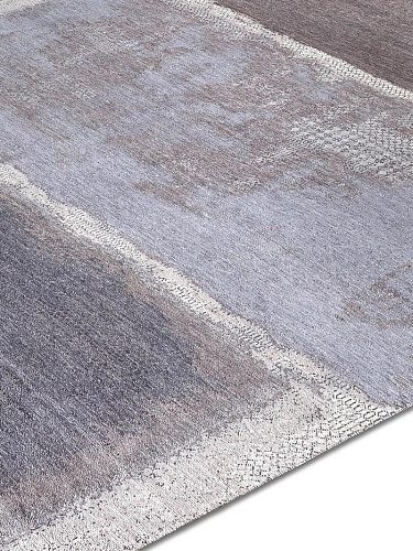 Tapis tissé main gris bleu clair