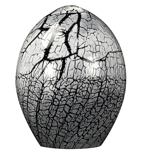 Œuf en cristal craquelé foncé