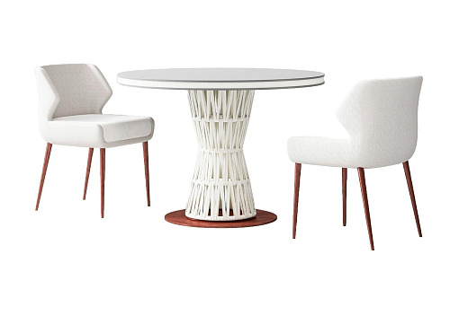 Ensemble repas blanc intérieur/extérieur