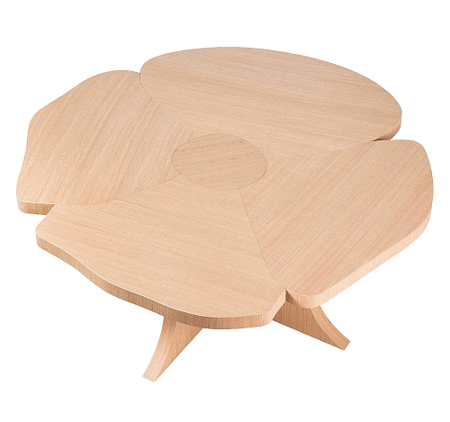 Table à manger ovale en bois naturel