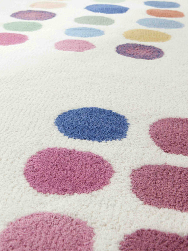 Pompon designer handgeweven vloerkleed