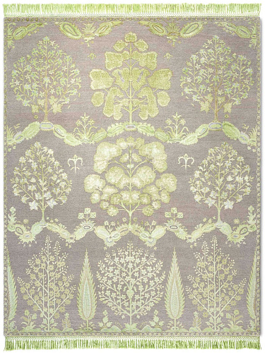 Tapis de luxe fait main Mughal vert