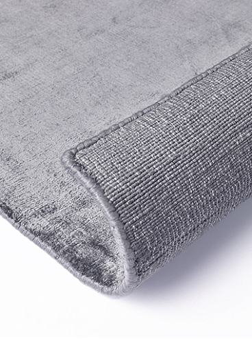 Tapis uni en viscose gris