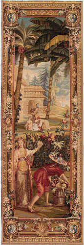 Tapisserie murale La récolte d’ananas – porte gauche