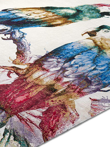 Tapis tissé main Two Parrots