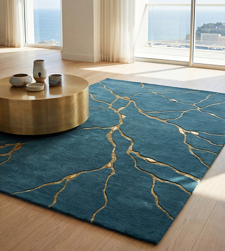 Tapis Golden Veins Blue