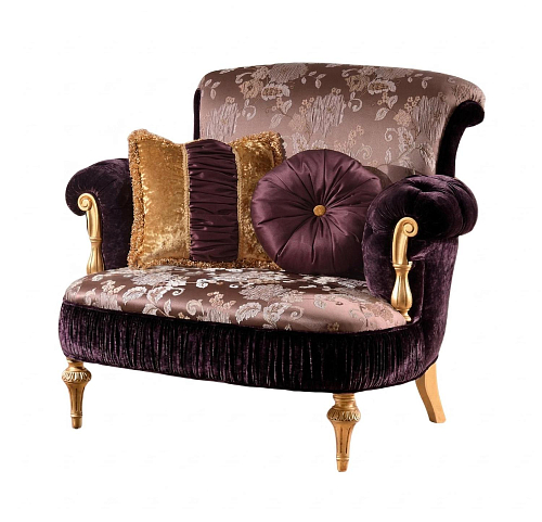 Gouden accentfauteuil in Italiaanse stijl