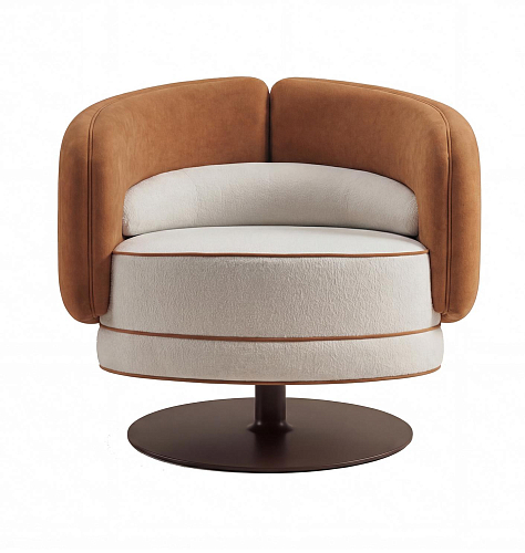 Fauteuil pivotant bicolore Bon Ton