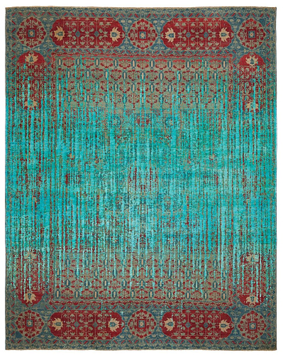 Mamluk Kensington Double Vendetta rood D 092 zijden vloerkleed