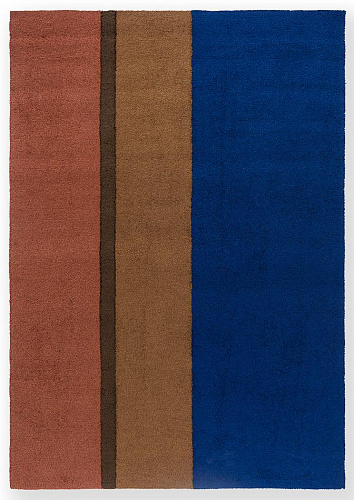 Festival streep blauw outdoor vloerkleed