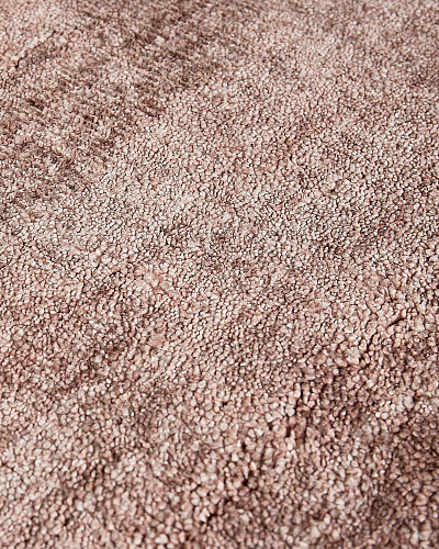 Tapis rond en soie de bambou poudre