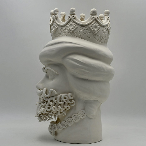 Moorkop grijze sculptuur