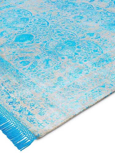 Electric Blue luxe vloerkleed