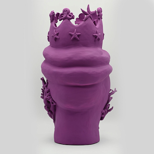 Moorkop paarse sculptuur