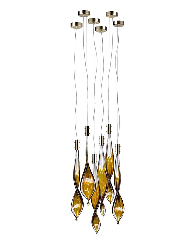 Murano Leaves hanglamp met 6 lichtpunten