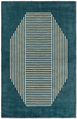 Tapis Octagon Lines Teal