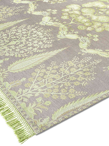 Tapis de luxe fait main Mughal vert