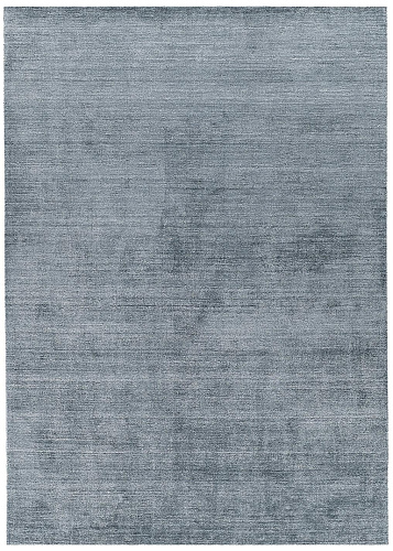 Tapis en soie de bambou bleu