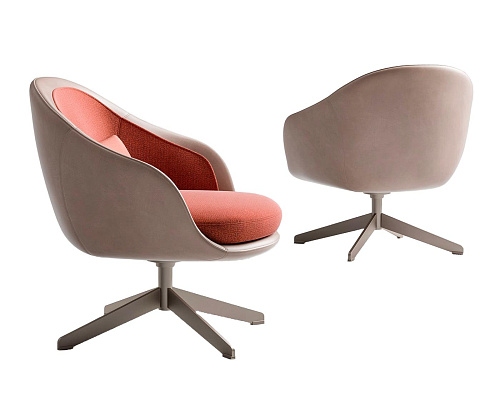 Lucille beige/rode fauteuil