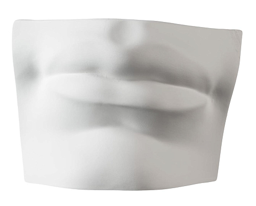 David's mond witte sculptuur