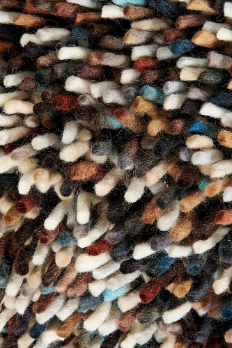 Dots donkergrijze mix vloerkleed
