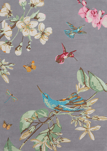 Hummingbird grijs vloerkleed