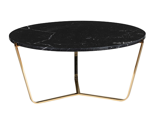 Table basse en marbre noir Dolomiti
