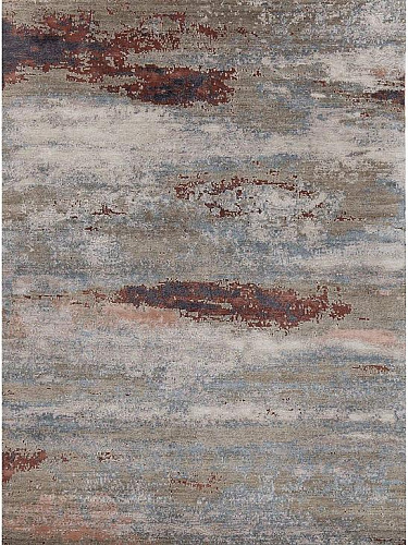 Tapis noué à la main abstrait